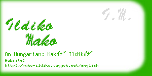 ildiko mako business card